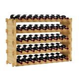 Finnhomy Wine Rack 45-Bottle 5-Tier Natural Bamboo Display Wine Storage Shelves Stackable Wine Bottle Holder Finnhomy