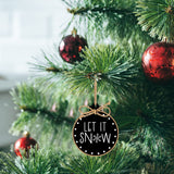 24 Pieces Wooden Christmas Ornaments Hemp Rope Wood Slices Painted Cutouts Tree Hanging for Indoor Outdoor Decoration (Simple Style) Jetec