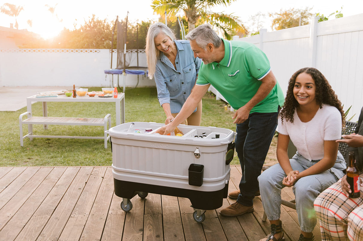 Igloo 125 qt Gray Party Bar Wheeled Cooler Igloo