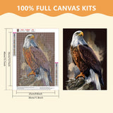 SENQAO Eagle Diamond Painting Kits for Adults, American Bald Eagle Full Drill Round Diamond Painting, for Room Decor Bedroom Decor Or Birthday for Friends 30x40cm SENQAO