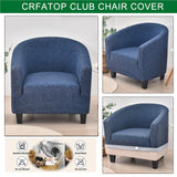 CRFATOP Soft Club Chair Slipcover Stretch Barrel Chair Covers Printed Tub Chair Slipcovers Round Couch Covers Spandex Armchair Sofa Cover Removable Furniture Protector for Living Room,02 CRFATOP