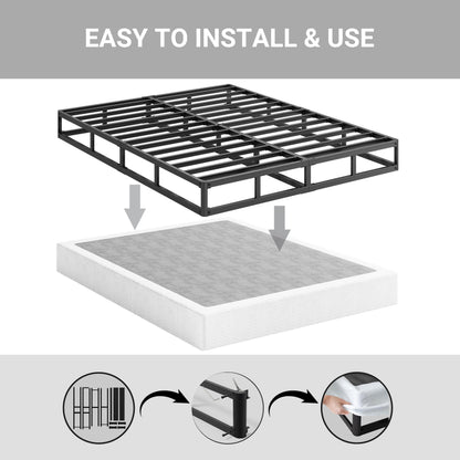 Daqutic King Size-Box-Spring, King Box Spring, 9 Inch Heavy Duty Box Spring King, Mattress Foundation, Quick Assembly, Noise Free