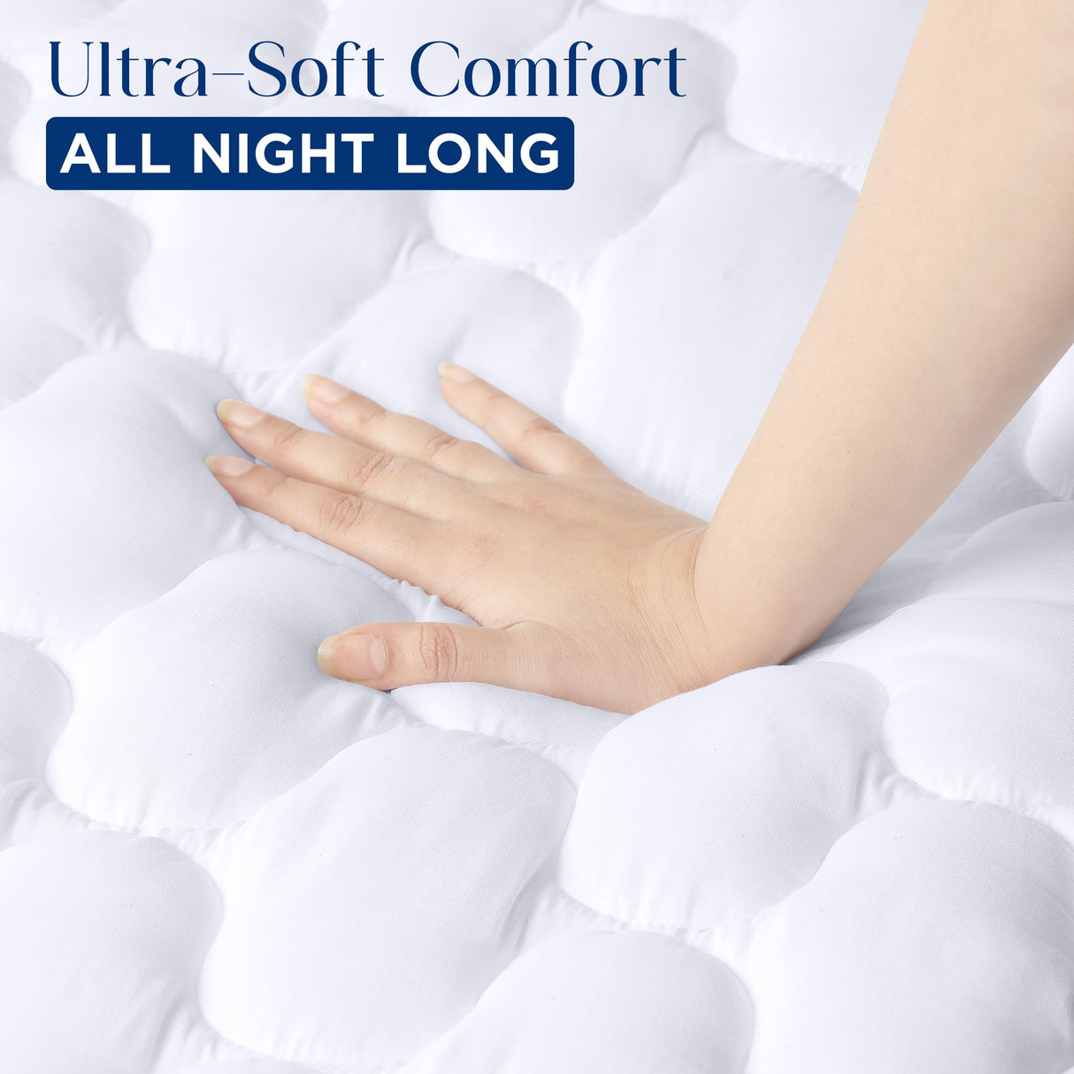 Utopia Bedding Waterproof Mattress Protector, Queen Mattress Pad, Quilted Fitted Cover Stretches up to 16 Inches Deep (White) Utopia Bedding