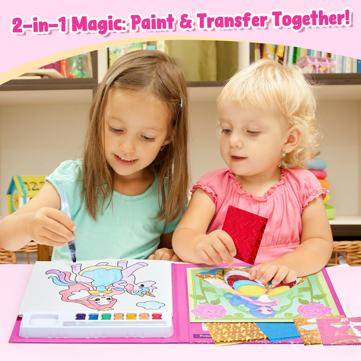 JoyCat Paint with Water Coloring Books, Art & Craft Activity, Princess No Mess Art for Kids Ages 4-8, Craft Kits & Supplies, DIY Creative Activity, Presents for Girls & Boys JoyCat