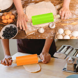 Faxco 4 Pack Mini Rolling Pin for Kids, 9 Inch Wooden Handle Rolling Pin Non-Stick Silicone Rolling Pins for Children Cake Baking Faxco