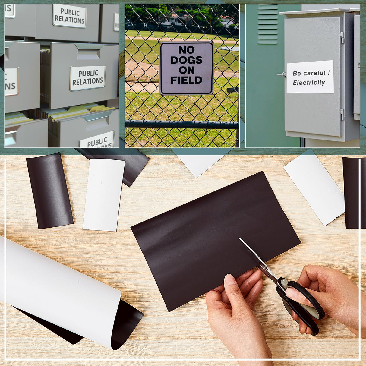 Amylove Blank White Surface Magnet Sheets Magnetic Roll Printable Flexible Magnetic Vinyl Blank Magnetic Sign Sheet Safe for Vehicles DIY Craft Projects (24 Inch X 10 Feet, 30 Mil) Amylove