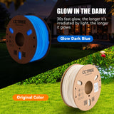 CCTREE ABS+ Filament 1.75mm, Glow in The Dark ABS Filament 1KG, Strong, Durable, Heat Resistance, Excellent Toughness 3D Printer Filament ABS Plus, Glow Blue CCTREE