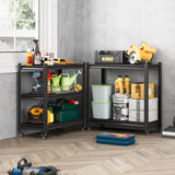 TOPASS Workbench on Wheels, Adjustable Heavy Duty Work Table with Wheels, Heavy Duty Workstation, Metal Tool Work Bench for Garage Warehouse Workshop, 32" H x 18" D x 34" W Topass