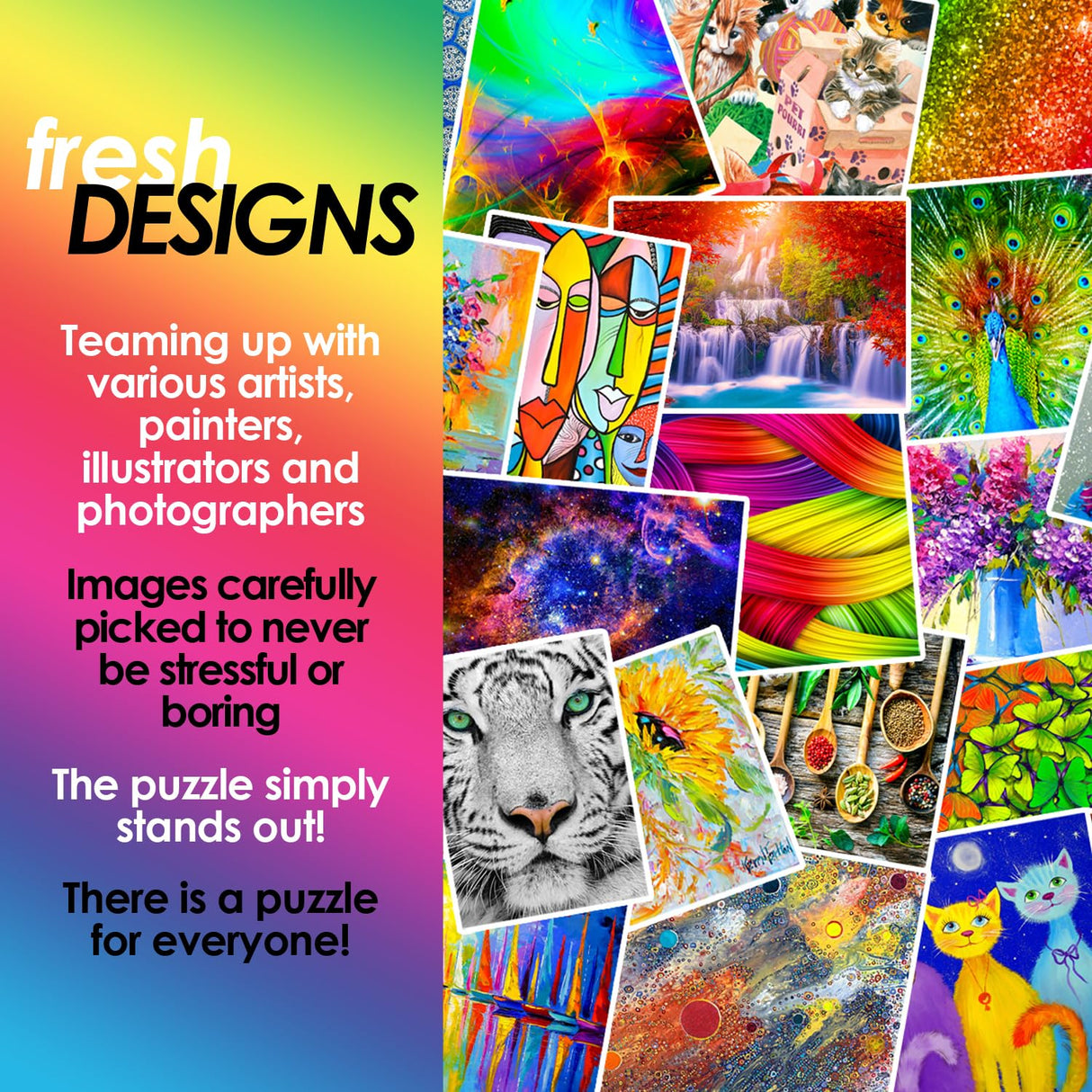 1000 Pieces Jigsaw Puzzle for Adults – Matte Finish, Soft Touch, Sturdy and Unique Pieces, Tight Fit, Vivid Colors, Missing Pieces Service – Magical Owl in Floral Fantasy Illustration by ENJOY Puzzle ENJOY Puzzle