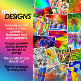 1000 Pieces Jigsaw Puzzle for Adults – Matte Finish, Soft Touch, Sturdy and Unique Pieces, Tight Fit, Vivid Colors, Missing Pieces Service – Magical Owl in Floral Fantasy Illustration by ENJOY Puzzle ENJOY Puzzle