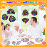 32 Sets Fall Crafts Suncatchers Kit for Kids DIY Rainbow Window Stained Glass Effect Paper Summer Fall Home School Classroom Decoration Back to School Art Craft Creative Activity Project Party Favors Lonfliness