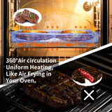 Air Fryer Basket for Oven Bacon Rack Baking Sheet Stainless Steel Basket Convection Oven Tray Dishwasher Large 16.5"x12.5" Bbq Brush Bakeware Pan Wire Rack Cookie Cooling Rack Novaspark