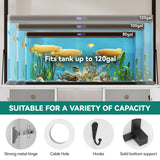 YITAHOME 120 Gallon Fish Tank Stand with Power Outlets, Heavy Duty Metal Large Aquarium Stand with Cabinet, Reptile Tank Turtle Terrariums Table for Fish Tank Accessories Storage,1100LBS Capacity YITAHOME