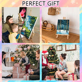 4 Pack Framed Paint by Numbers Kit for Adults Beginners-Four Season Adult Paint by Number Kits on Canvas Framed, Landscape DIY Acrylic Oil Painting by Numbers for Adults for Gift Home Decor(8x12inch) Arttoplus