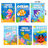 ANGOLIO 24Pcs Ocean Animals Coloring Books Bulk for Kids Mini DIY Art Drawing Book Set for Shark Seahorse Jellyfish Under The Sea Animal Theme Kindergarten School Classroom Rewards Goodie Bag Filler ANGOLIO