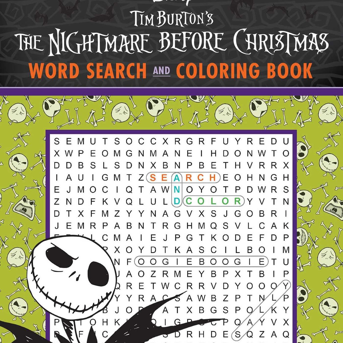 Disney Tim Burton's The Nightmare Before Christmas Word Search and Col ...