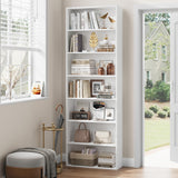 FACBOTALL 82" Tall Bookshelf, 7-Tier Open Shelves Bookcase, Freestanding Display Storage Shelves, Tall Bookcase Home Decor Furniture for Home Office, Living Room, Bedroom, White FACBOTALL