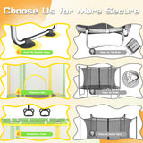 ZCMHAXJ 55" Trampoline for Kids with Enclosure, 440lbs Capacity Indoor & Outdoor Toddler Trampoline with Adjustable Gymnastics Bar & Toys, for Boys & Girls ZCMHAXJ