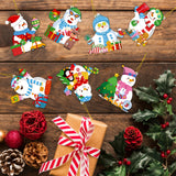 28 Pack Christmas DIY Crafts Kit for Kids, Make Your Own Christmas Snowman Ornaments Xmas Stickers Cutouts Arts and Crafts Bulk for Kids Winter Holiday Xmas Classroom Art Activities Party Decorations GuassLee