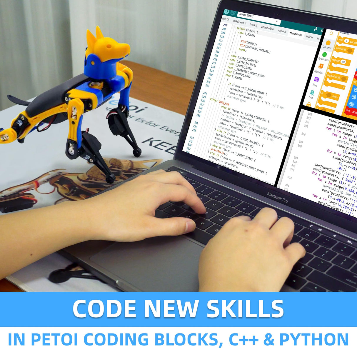 Bittle Robot Dog Kit(Construction) | Coding Smart Robot Pet, Quadruped Robot Kit for STEM & Robotics Education | Programmable Open Source, App Control IoT Robot for Engineers, Geeks, & Students Petoi