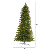 Nearly Natural 10ft. Belgium Fir Natural Look Artificial Christmas Tree with 1050 Clear LED Lights Nearly Natural