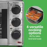 Hamilton Beach Sure-Crisp Toaster Oven Air Fryer Combo, Fits 9” Pizza, 4 Slice Capacity, Powerful Circulation, Auto Shutoff, Stainless Steel (31403) Hamilton Beach