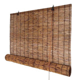 Roller Blinds Outdoor Shade H 64" 72" 84" Light Filtering Roller Blinds Window Shade Bamboo Sunshade Patio Blinds for Deck Porch Balcony Backyard, Privacy Bamboo Translucent Shade Generic