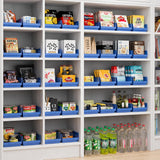 Akro-Mils 30150 Plastic Shelf Bins, Heavy Duty Storage Bins for Garage, Closet, and Drawer Organization, 12-Inch x 6-1/2-Inch x 4-Inch, Blue, 12-Pack Akro-Mils