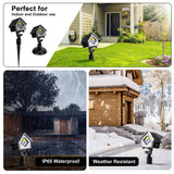 Halloween/Christmas Decorations Laser Projector Lights Outdoor(GRB ), 4 Holiday Theme HD Effects (Halloween, Christmas, Firefly, Dots and Lines), Laser Projector Light Show for Party Garden Decor GREHELP