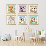 6 Pack Small Diamond Painting Kits for Kids Beginners, 5D Gem Art by Number for Children Ages 6-8-12,Cute Animal Elephant Fun DIY Dot Painting Set,Home Wall Decor 6x6 Inch 5DDIYART