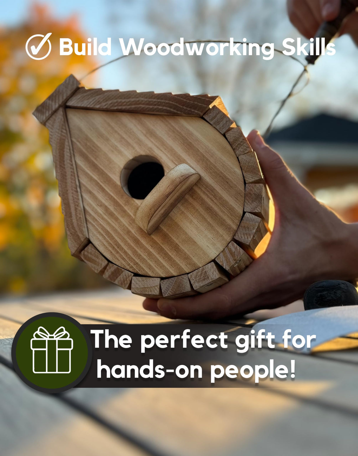 LushYards DIY Wooden Bird Houses for Outside | Hanging Bird House Kit for Adult | Build it Yourself Birdhouse | Build Your Own Birdhouse Building Kits for Adults | Wood Craft Kits for Adults to Build Generic