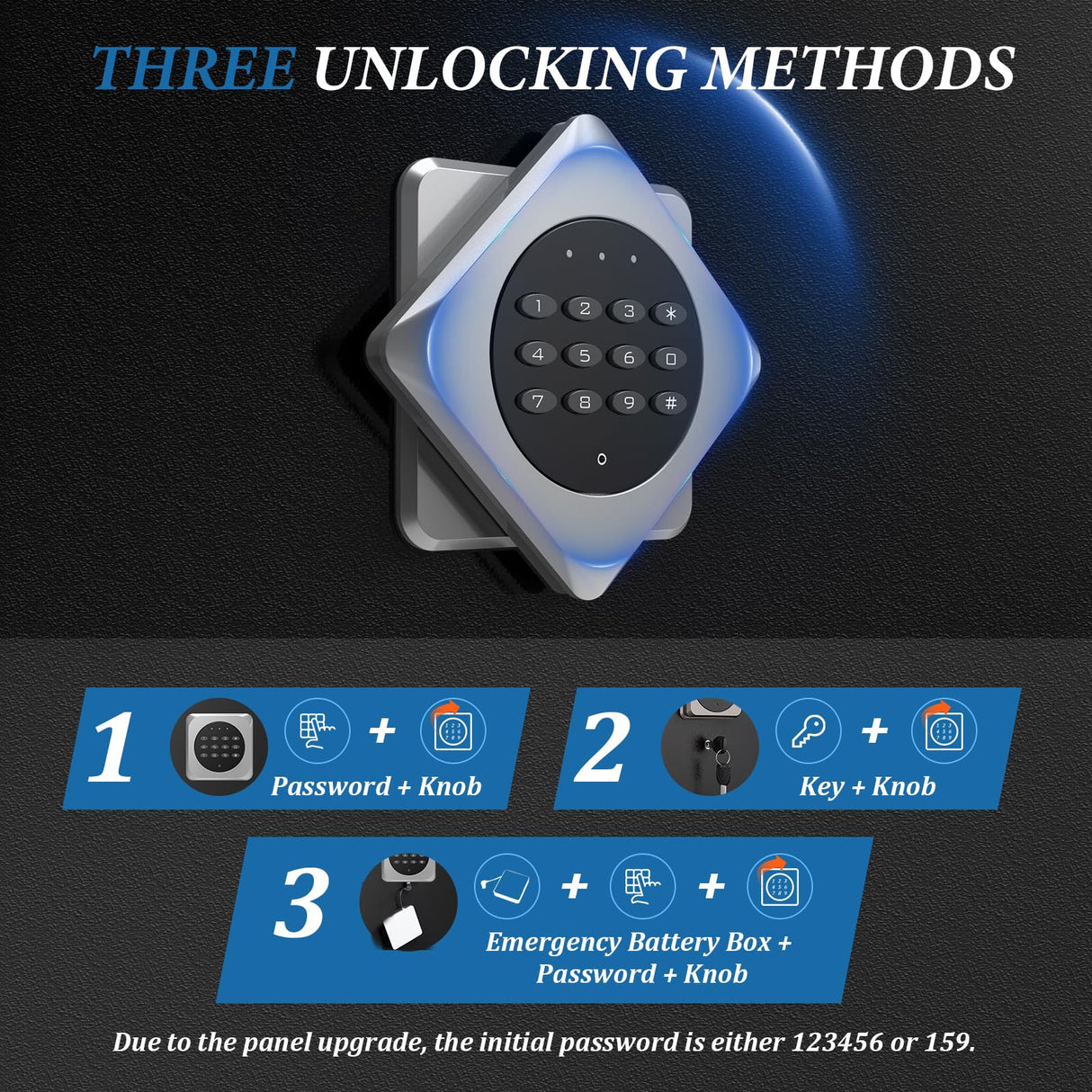 2-3 Gun Safe for Rifles and Pistols, No Assembly Required, Gun Safes for Rifle with Password Lock, Gun Cabinet for Home with Removable Shelf，180° Full Access Door, Alarm System & Mute Mode Marcree