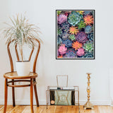 Succulents Squares Drill Diamond Painting-Succulent Squares Diamond Art,DIY Gem Art for Adults Succulent Plant Square Diamond Painting and Crafts for Gifts and Home Wall Decor 12x16inch Ausanrl