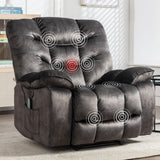 HAOMARKETS Oversized Power Recliner Chair with Massage and Heat, 41" Wide Electric Reclining Chairs with USB Port, Breathable Fabric Overstuffed Reclining Sofa for Living Room Bedroom HAOMARKETS