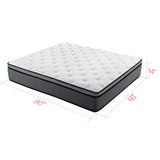 LegacyAmerhome Queen Mattress, 14in Hybrid Queen Size Mattresses in a Box with Cool Gel Memory Foam, Pocket Springs for Motion Isolation, Medium Firm Matress, CertiPUR-US, 100-Night Trial, 60"x80"x14" LegacyAmerhome