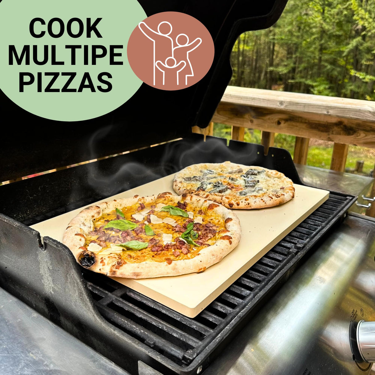 Large Pizza Stone for Oven 20 inch - Baking Stone for Bread, with Baking Mat and Dough Cutter - Rectangle Pizza Grill Stones - 20" x 13.5" Rectangular Thick Heavy Duty Ritual Life