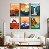 6 Pack Paint by Numbers Kit for Adults Beginners - 10x14 Inch National Park Adult Paint by Number Kits on Canvas, DIY Acrylic Oil Number Painting Kits for Adults, Perfect for Gift Home Decor Offito