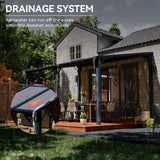 Aoxun Gazebo for Patio 10' x 14', Gazebo Pergola with Sloped Roof, Large Wall-Mounted Heavy Duty Awnings, for Backyard, Patio, Deck and More Aoxun