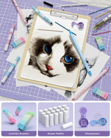 Four Candies 36PCS Aesthetic School Supplies, Mechanical Pencil Set 0.5mm, 0.7mm, 0.9mm & 2.0mm with 624 Lead Refills, Back to School Supplies for Writing & Drawing, Ideal Stationary Set Gift (Green) Four Candies