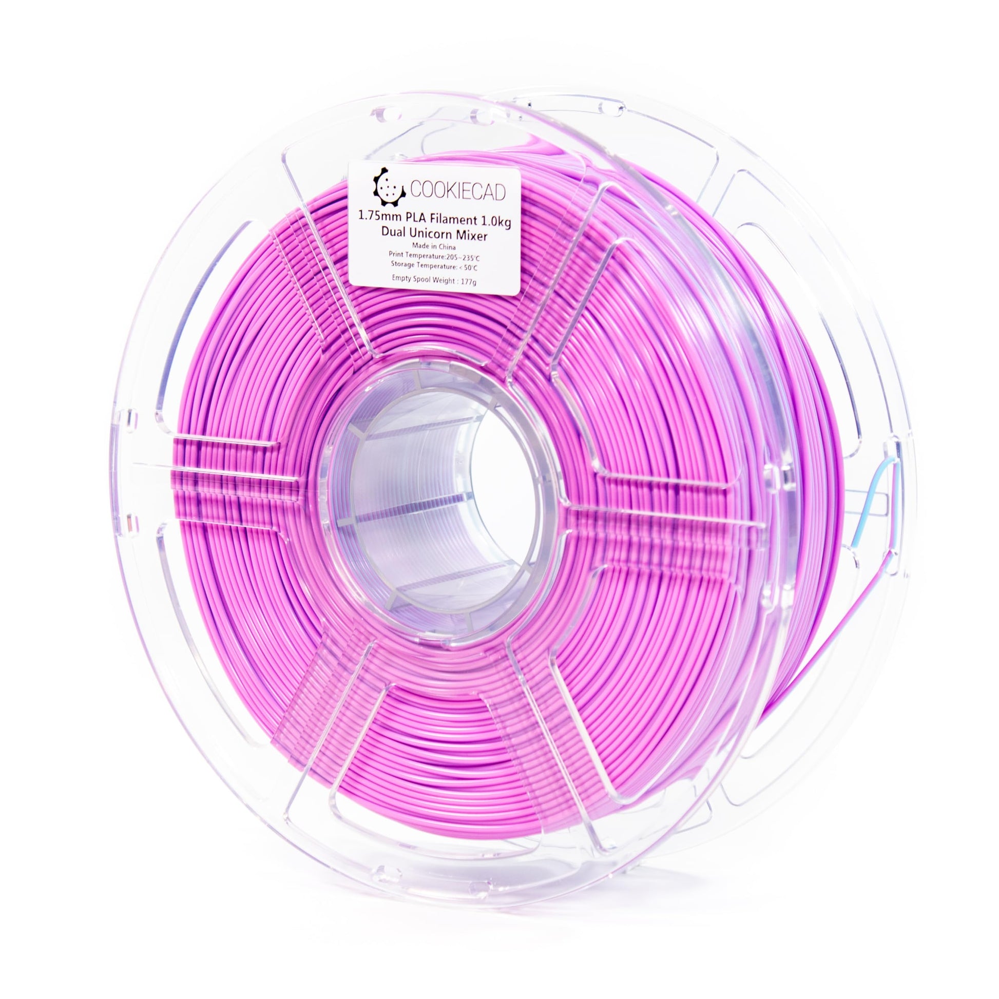 COOKIECAD Unicorn Mixer Pink Blue Dual-PLA 3D Printer Filament 1.75mm 1kg - WoodArtSupply