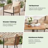 Soohow 6 Pieces Outdoor Chairs, Patio Dining Chairs, Rattan Wicker Chair Set with Cushions for Garden, Deck, Backyard(Beige) Soohow