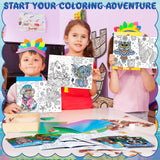 Funrous 24 Pcs Animal Mandala Coloring Books Ocean Jungle Animal Coloring Books DIY Activity Crafts Art for Kids Adults Gift Filler Gifts Home School Classroom Party Favors Funrous