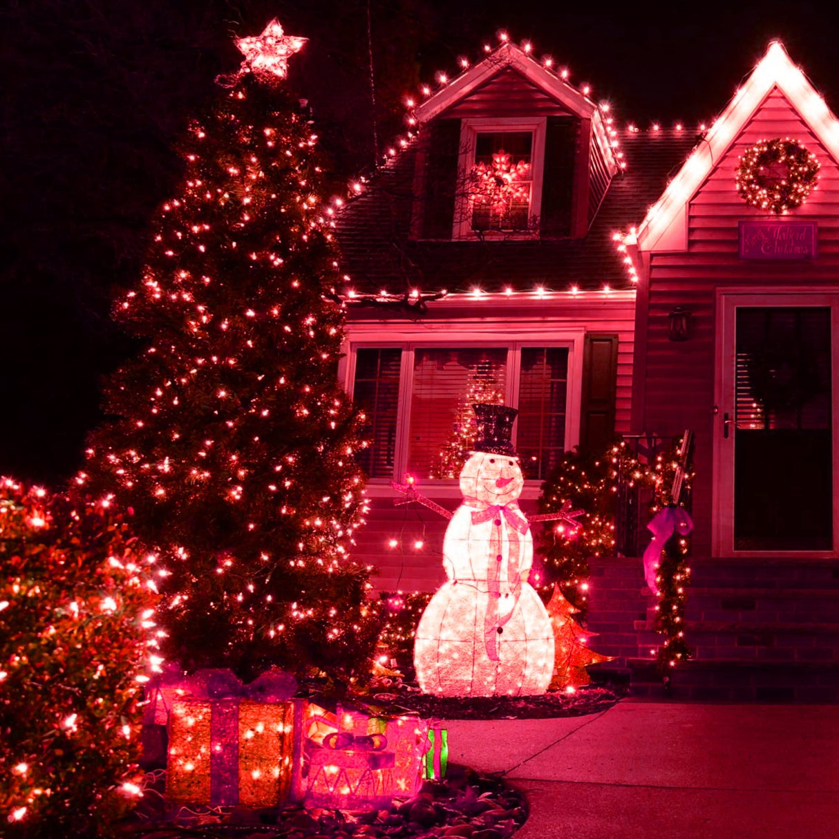 Uptotop Christmas 100 Count String Light, 20FT Plug in Waterproof String Light Decorations for Party Carnival Supplies, Outdoor Yard Garden Decor (RED) Uptotop