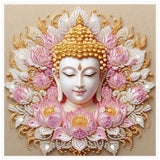 Tontut Diamond Art Painting Kit, Lotus Buddha 5D DIY Special Shape Mosaic Crafts for Beginners and Adults, can be Gifted to Family and Friends, Great for Decorating Home and Office Walls Tontut