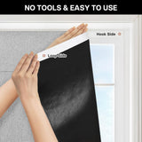 LazBlinds Blackout Roller Shades, No Drill Cordless Blinds for Windows, Roll Up French Door Blinds, Thermal Insulated UV Protection Blinds and Shades for Home and Office (48''W x 72''H, Grey Linen) LazBlinds