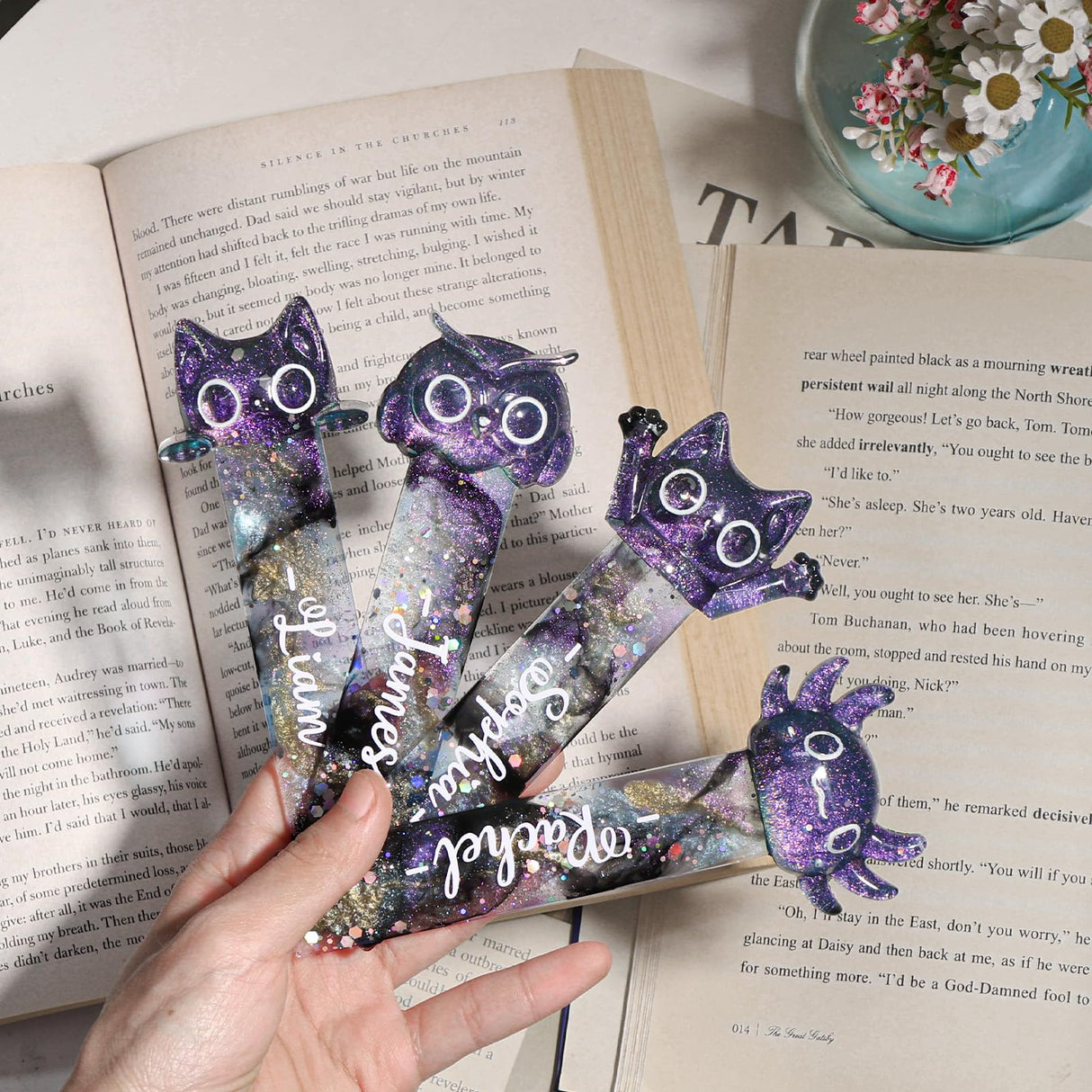 LET’S Resin Bookmark Resin Molds Silicone, Cute 3D Animal Bookmark Silicone Molds for Epoxy Resina with Paperclip Pattern 3mm Thin,Small Bookmarks Molds for UV Resin Crafts,Gifts for Book Lovers LET'S RESIN