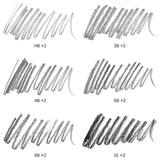 ARTEZA Woodless Graphite Pencils, Set of 12, HB, 2B, 4B, 6B, 8B, and EE ARTEZA