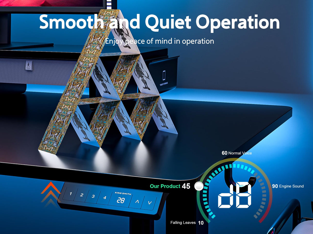 WALKINGDESK 48x24 Inches Electric Standing Desk with Drawer and Monitor Stand, Height Adjustable Stand up Desk for Home Office, Ergonomic Sit to Stand Desk with Phone Holder, 3 Hooks, Black WALKINGDESK