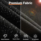 ovios 10 Piece Patio Furniture Set with Fire Pit Table,Outdoor Rattan Wicker Coversation Set with Swivel Rocking Chairs, Sectional Chairs for Outside Porch Balcony Backyard Pool,Black ovios