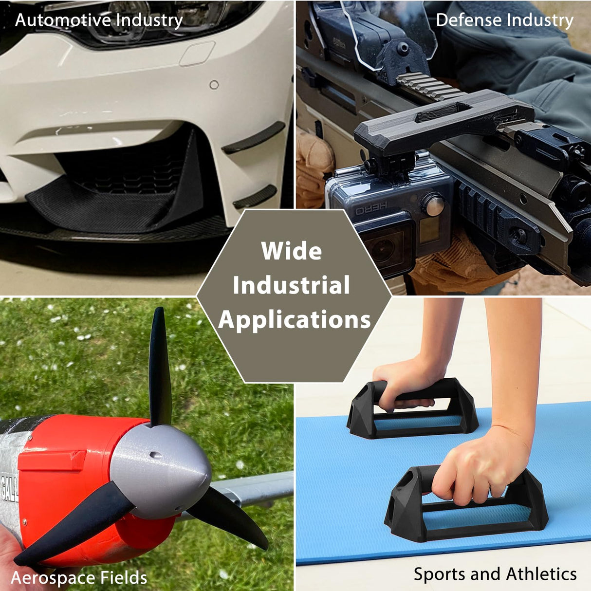 iSANGHU Carbon Fiber Polycarbonate Filament 1.75mm, UV/Heat Resistance PC-CF 3D Printer Filament, Carbon Fiber PC Filament for High-Temperature Technical Parts, 1kg(2.2lbs) Spool iSANGHU